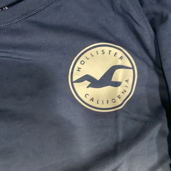 Blue to white ombré long sleeve graphic tee - Picture 2 of 5